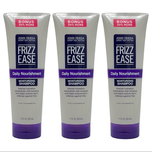 3 Pack John Frieda Frizz Ease Daily Nourishment Moisturizing Shampoo 11 oz - Picture 1 of 6